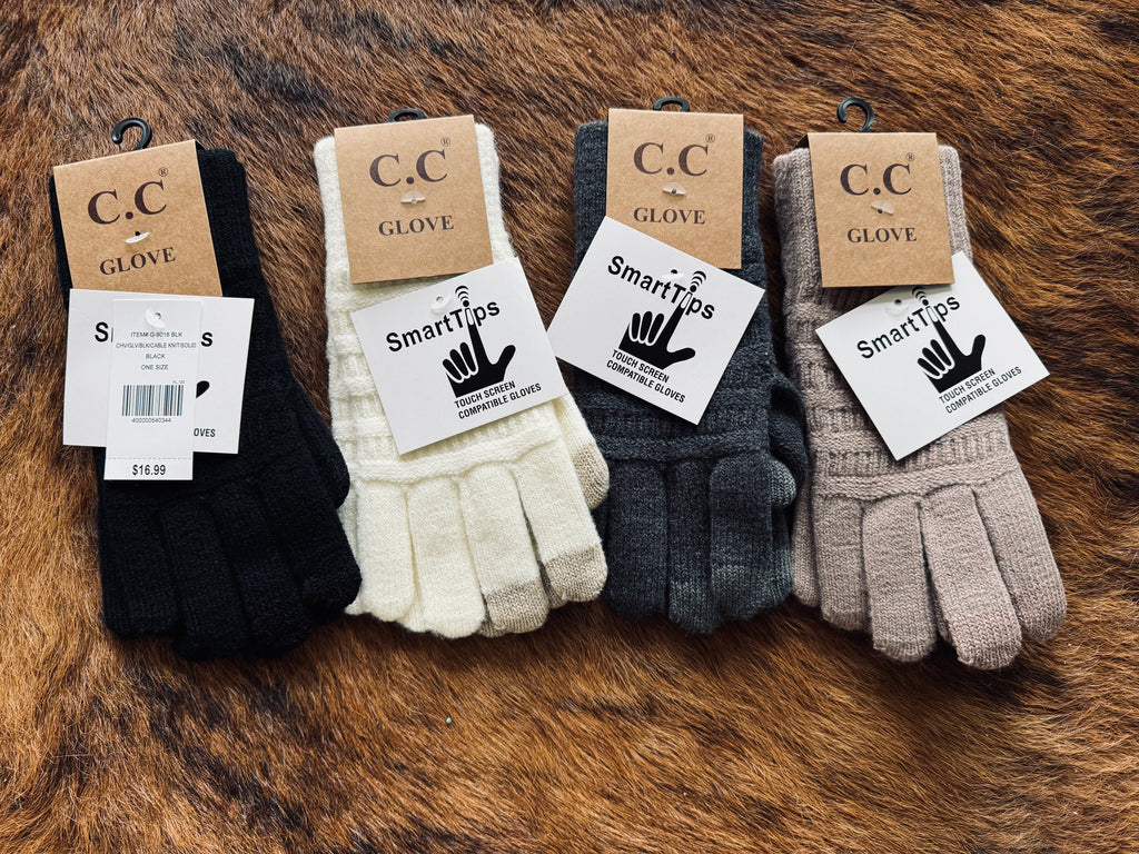 CC classic knit gloves