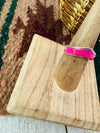 Navajo Sterling Silver & Pink Opal Inlay Band Ring