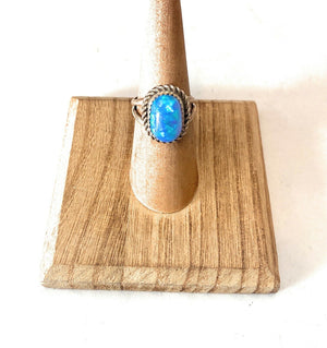 Navajo Sterling Silver & Blue Opal Ring