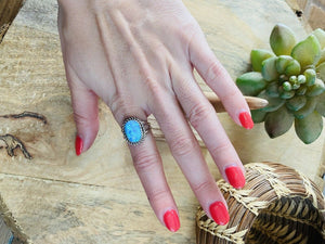 Navajo Sterling Silver & Blue Opal Ring