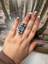 Handmade Opal & Sterling Silver Adjustable Ring Signed Nizhoni