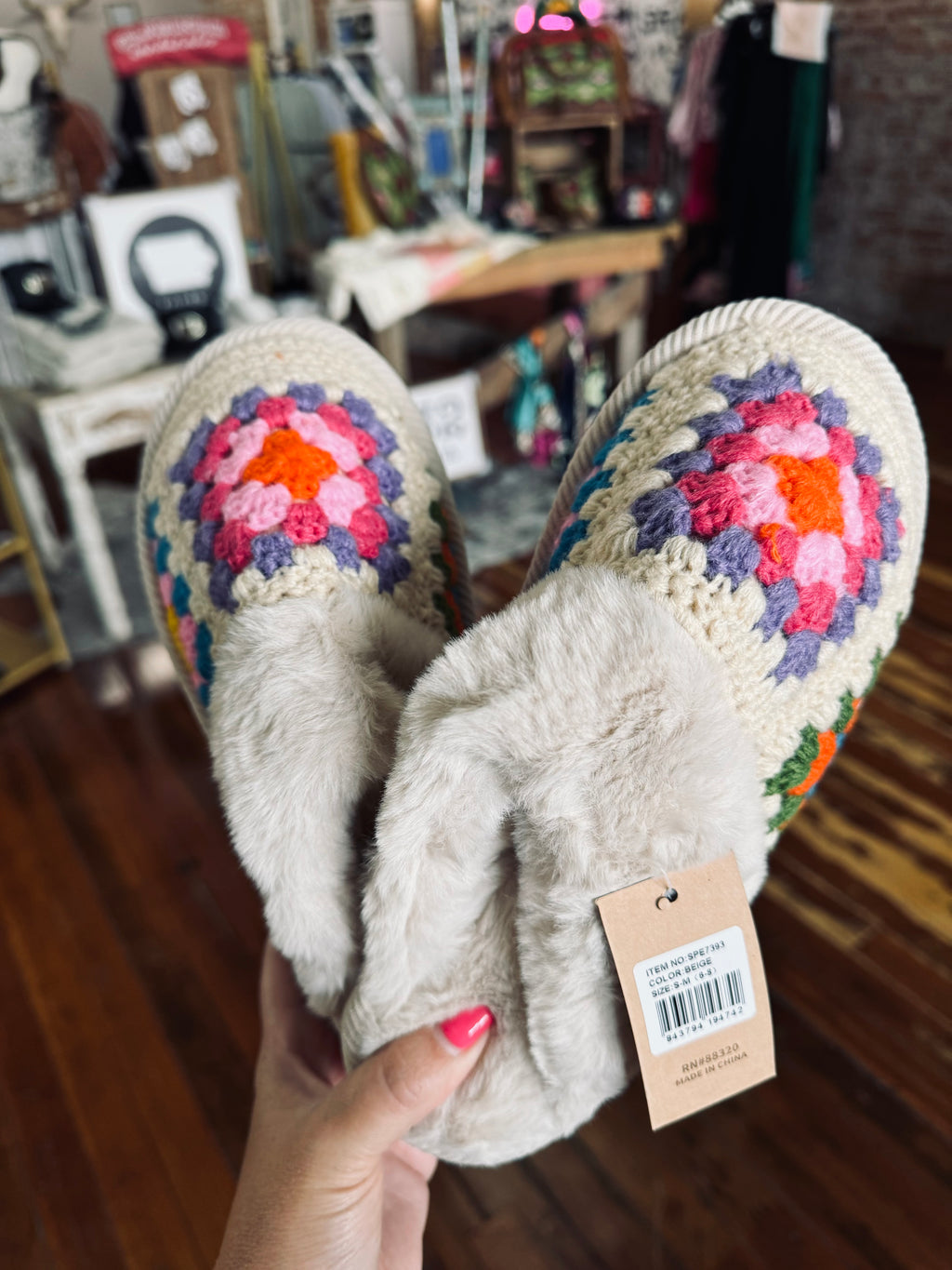 CC handmade crochet slippers