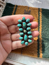 “The September” Nizhoni Handmade Adjustable Turquoise Sterling Silver Ring (Green)