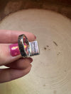 Handmade Multi Stone & Sterling Silver Rectangle Ring Size 6 Signed Nizhoni