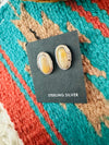 Navajo Mother of Pearl & Sterling Silver Stud Earrings