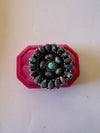 Handmade Turquoise, Purple Dream Mojave & Sterling Silver Handmade Adjustable Ring