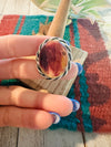 Navajo Purple Spiny & Sterling Silver Ring Size 8.75