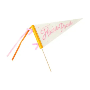 Pink hocus pocus felt pennant