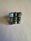 Handmade Golden Hills Turquoise And Sterling Silver Adjustable Ring