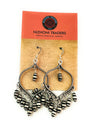 Navajo Sterling Silver Pearl Chandelier Dangle Earrings