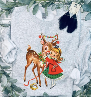 Retro Reindeer sweat shirt