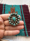 “Turquoise Bliss” Nizhoni Turquoise & Sterling Silver Adjustable Ring (Green)