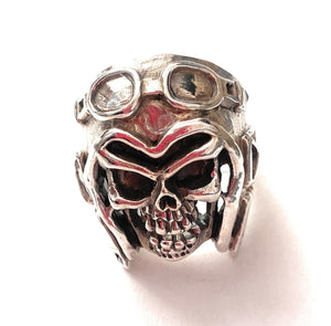 Handmade Sterling Silver Skull Ring Size 9