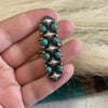 Navajo Turquoise Sterling Silver Adjustable Ring Signed Russell Sam