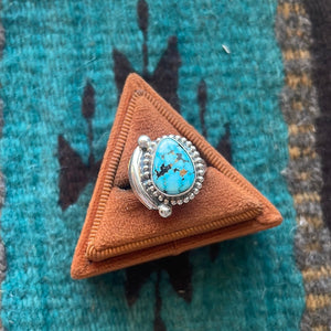 “The Ellie” Navajo Turquoise Sterling Silver Ring Size 6.5