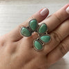 Handmade Sterling Silver & Turquoise Naja Adjustable Ring Signed Nizhoni