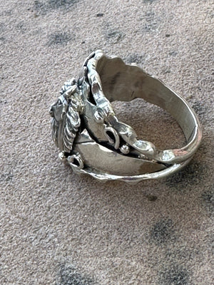 Navajo Sterling Horse Head Ring Size 13