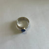 Navajo Sterling Silver Oval Lapis Band Ring