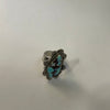 Handmade Golden Hills Turquoise And Sterling Silver Adjustable Ring Signed Nizhoni