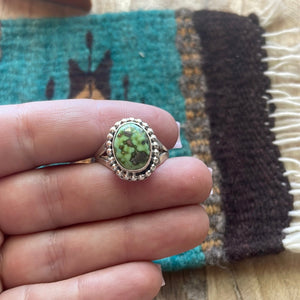 “The Forest” Navajo Turquoise Sterling Silver Ring Size 10